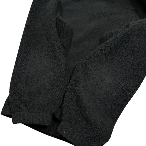 Vintage 90s Roots Merrill Lynch 1/4 Zip Black Polar Fleece Sweater Mens XL - Picture 7 of 10